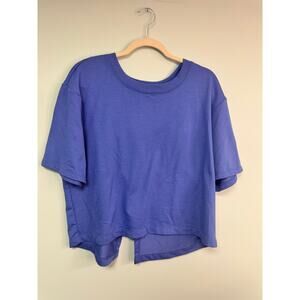 EUC! Apana Oversized Short Sleeve Relaxed Fit Top - Medium - Periwinkle